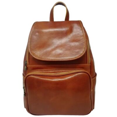 Modarno Women's Leather Backpack Handmade in Italy by Expert Craftsmen - Women's Genuine Leather Backpack with Adjustable Shoulder Straps and Tablet Pocket - Soft and Compact Backpack