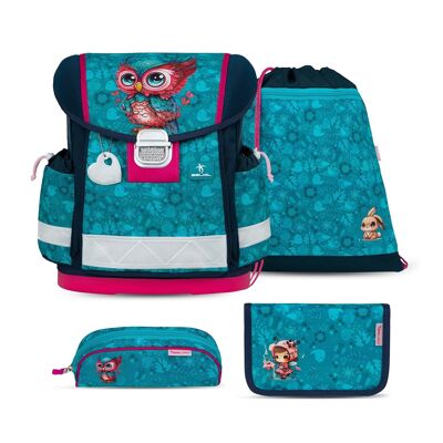 Conjunto de mochila escolar Classy Cute Owl 4 piezas