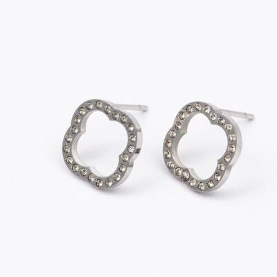 Earrings stainless steel SILVER - E60001060299