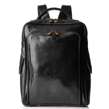 Modarno Sac à dos en cuir pour homme fait à la main par des artisans experts – Sac à dos en cuir pour ordinateur de 13 pouces – Sac à dos vintage en cuir de vache avec bretelles réglables 1