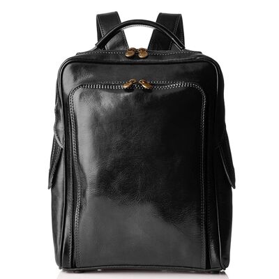 Modarno Men's Leather Backpack Handmade by Expert Craftsmen - Leather Backpack for 13 Inch PC - Vintage Cowhide Leather Backpack with Adjustable Shoulder Straps