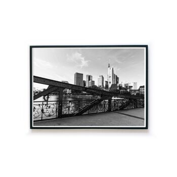 Photo de Francfort en noir et blanc au format paysage 2