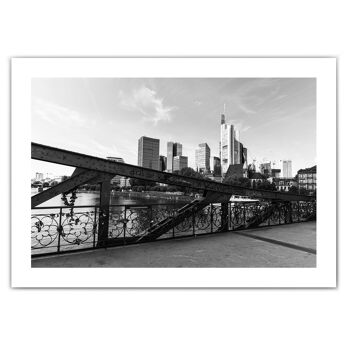 Photo de Francfort en noir et blanc au format paysage 4