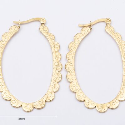 Earrings stainless steel GOLD - E60060085399