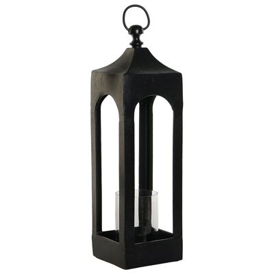 ALUMINUM GLASS STREET LAMP 16X16X55 BLACK FA208322