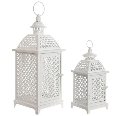 LAMPADAIRE SET 2 FER 18X18X44 BLANC FA212400