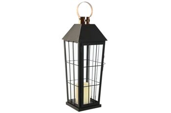 LAMPADAIRE SET 3 MÉTAL VERRE 23X23X58 NOIR FA209425 4