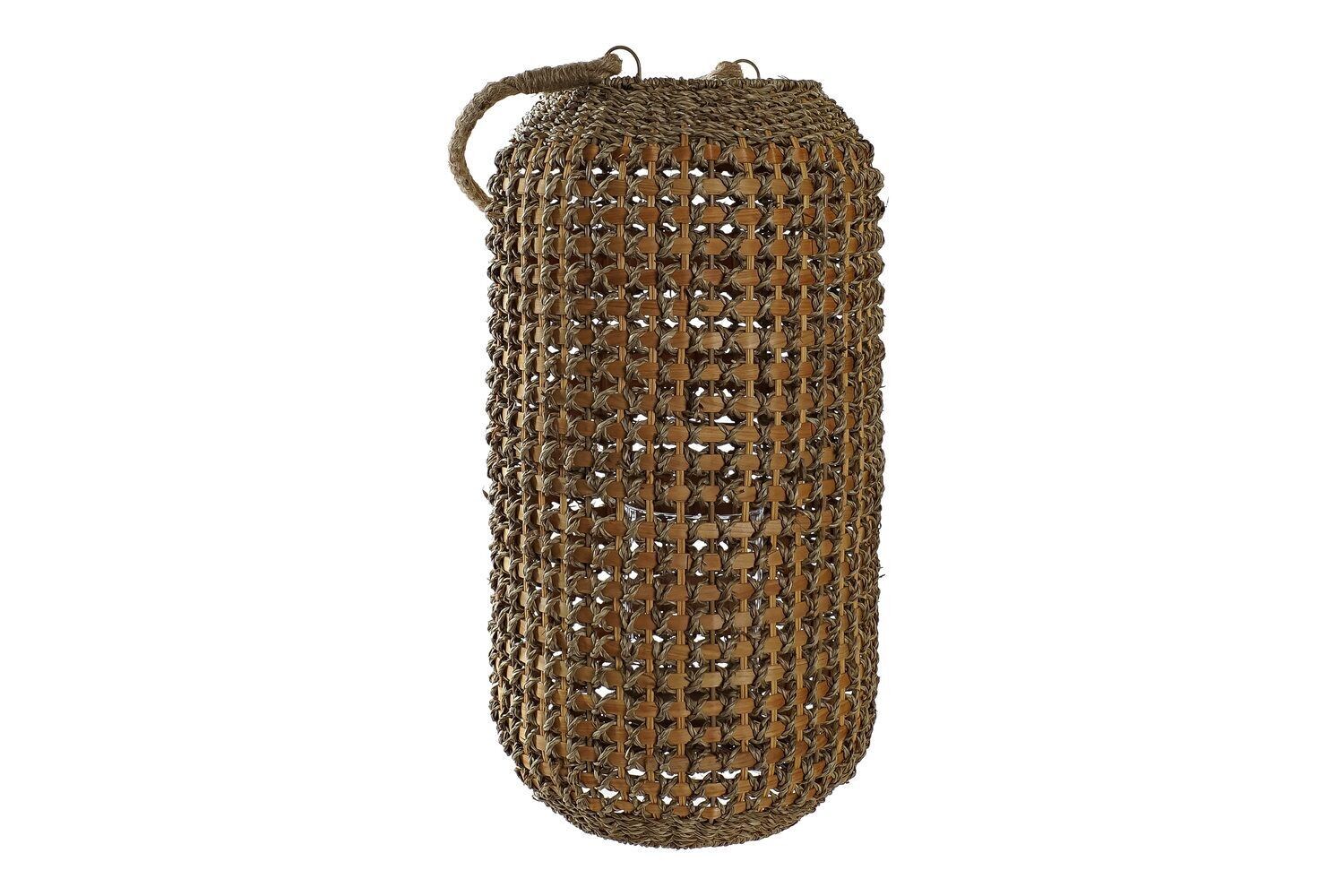 PORTACANDELE IN FIBRA 25X25X53 NATURALE PV191132