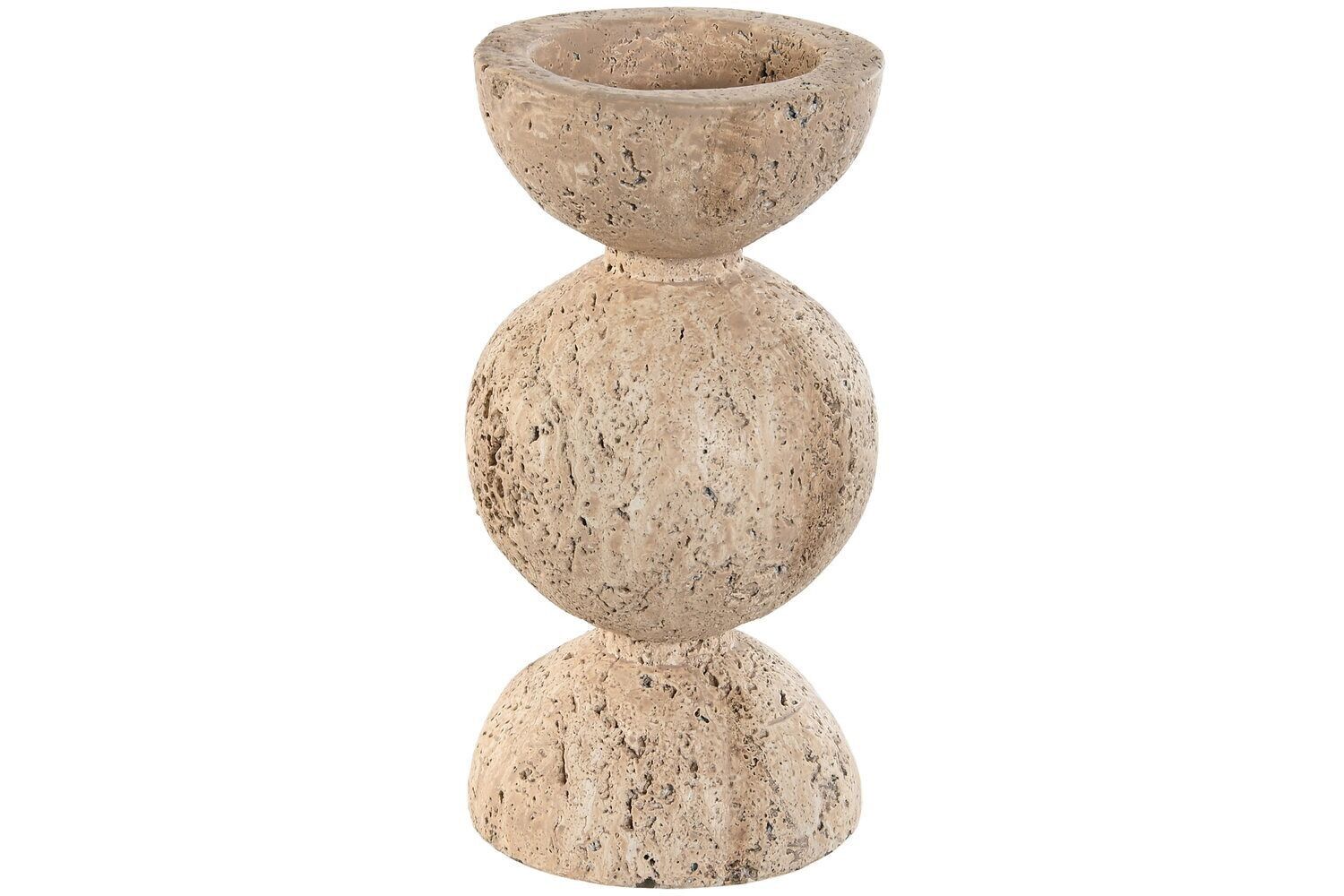 PORTACANDELE MAGNESIA 12X12X24 SIMIL MARMO BEIGE PV212664