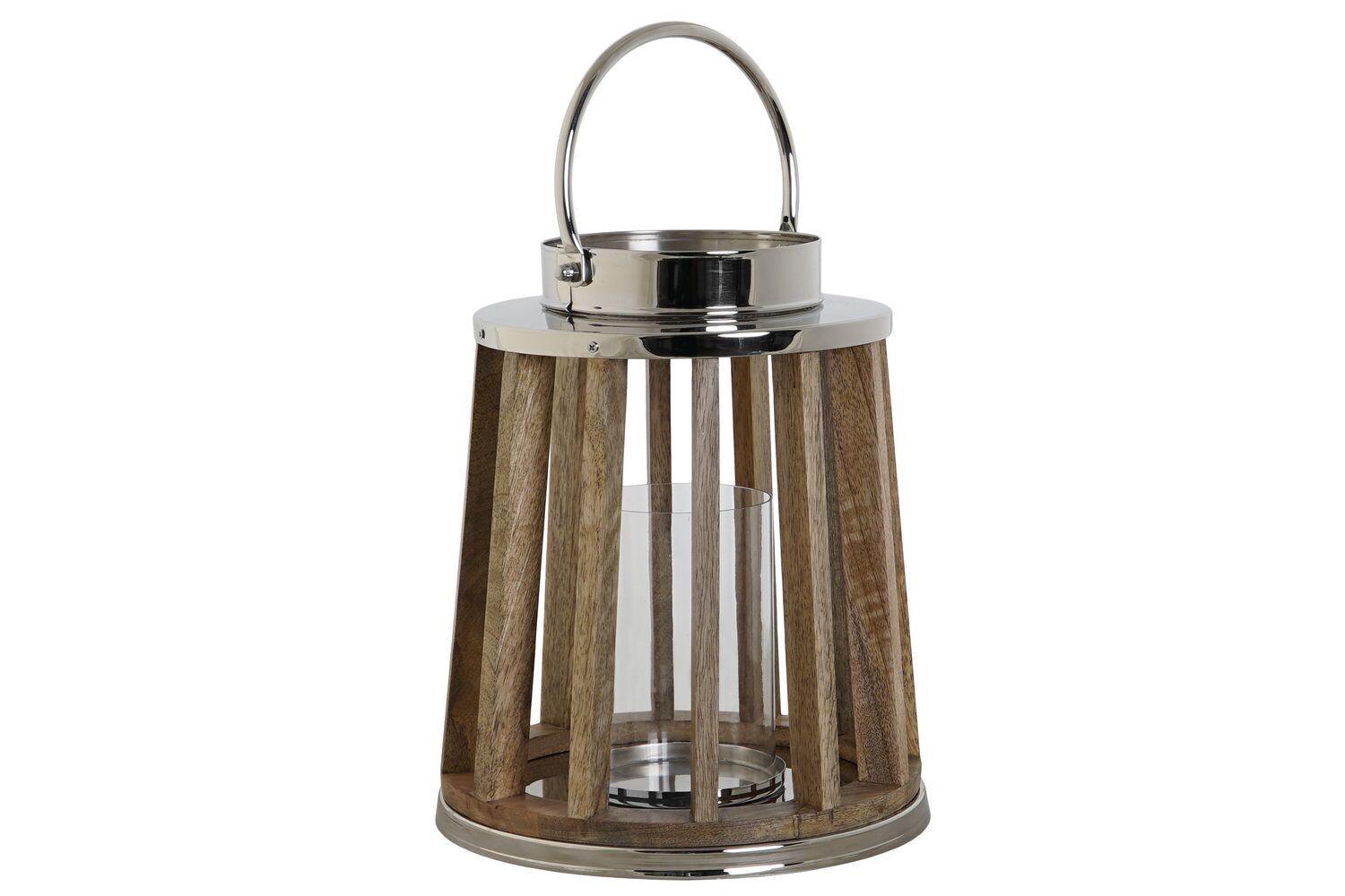 PORTACANDELE MANICO CRISTALLO 26X26X31 MARRONE NATURALE PV208330