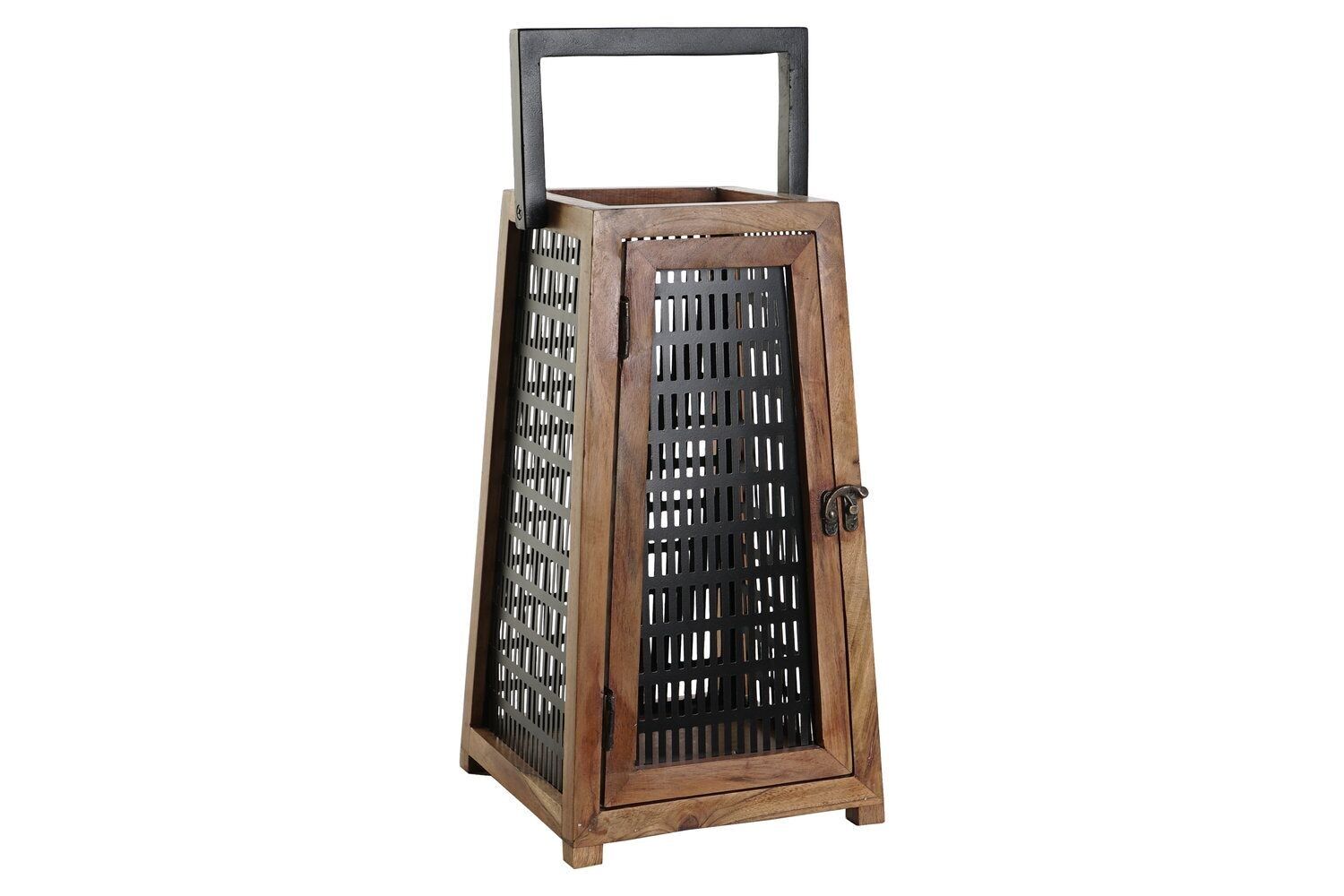 PORTACANDELE MANICO METALLO 20X20X38 NATURALE PV208452