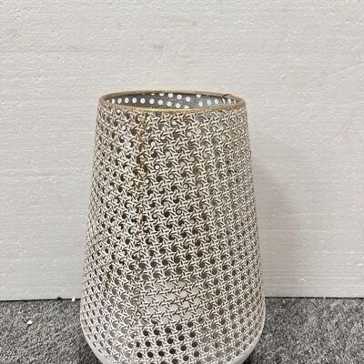 METAL CANDLE HOLDER 25X25X36 WHITE PV213093