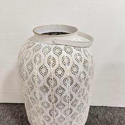 METAL CANDLE HOLDER 27X27X46 WHITE PV213095