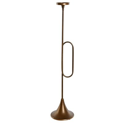 METAL CANDLE HOLDER 21X21X98 GOLDEN TRUMPET PV212216