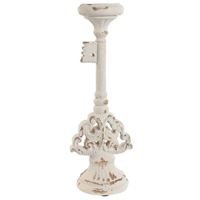 RESIN CANDLE HOLDER 18X15X51.5 WHITE PV212206