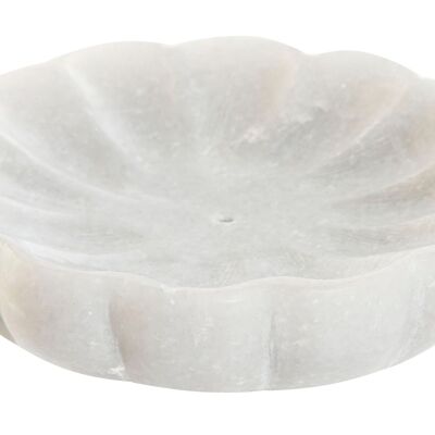 MARBLE INCENSE HOLDER 10X10X2 NATURAL FLOWER IN208869