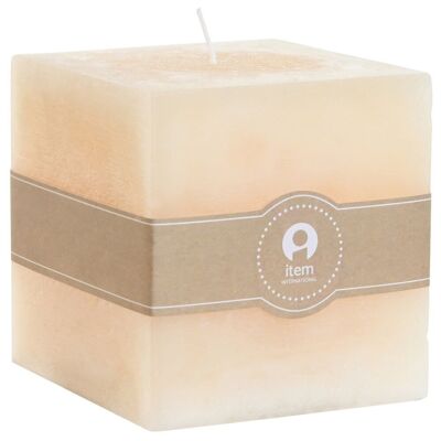WAX CANDLE 10X10X10 850 GR, NATURAL CREAM SQUARE VE209660