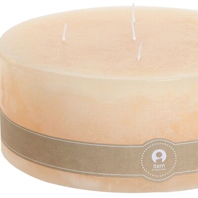 WAX CANDLE 25X25X10 4400 GR, 80 HOURS NATURAL CREAM VE209667