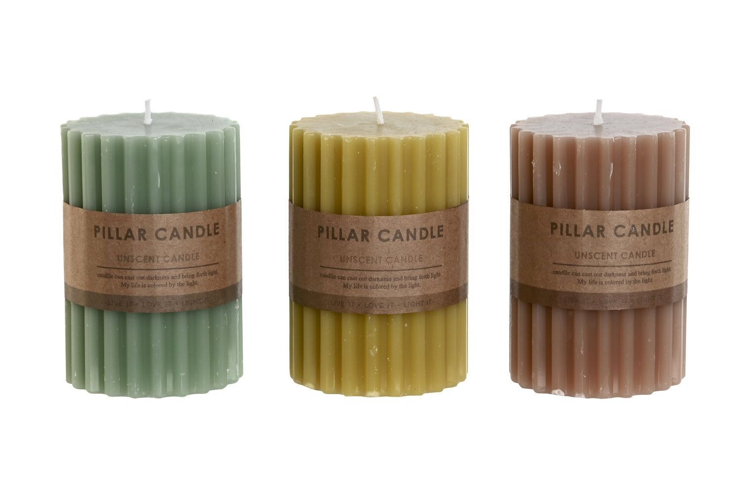 CANDELA IN CERA 7X7X10 310 GR, 3 SURT. VE209678