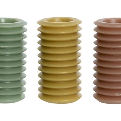 WAX CANDLE 7X7X14 420 GR, 3 SURT. VE209680