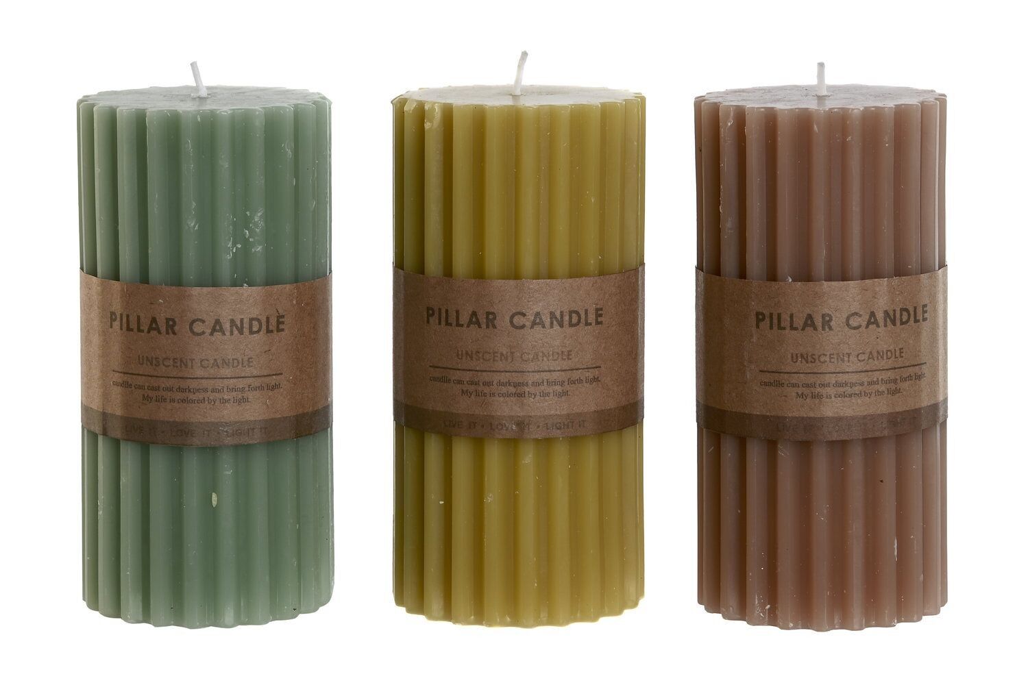 CANDELA IN CERA 7X7X14 435 GR, 3 SURT. VE209677