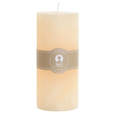 WAX CANDLE 7X7X15 450 GR, 80 HOURS NATURAL CREAM VE209664