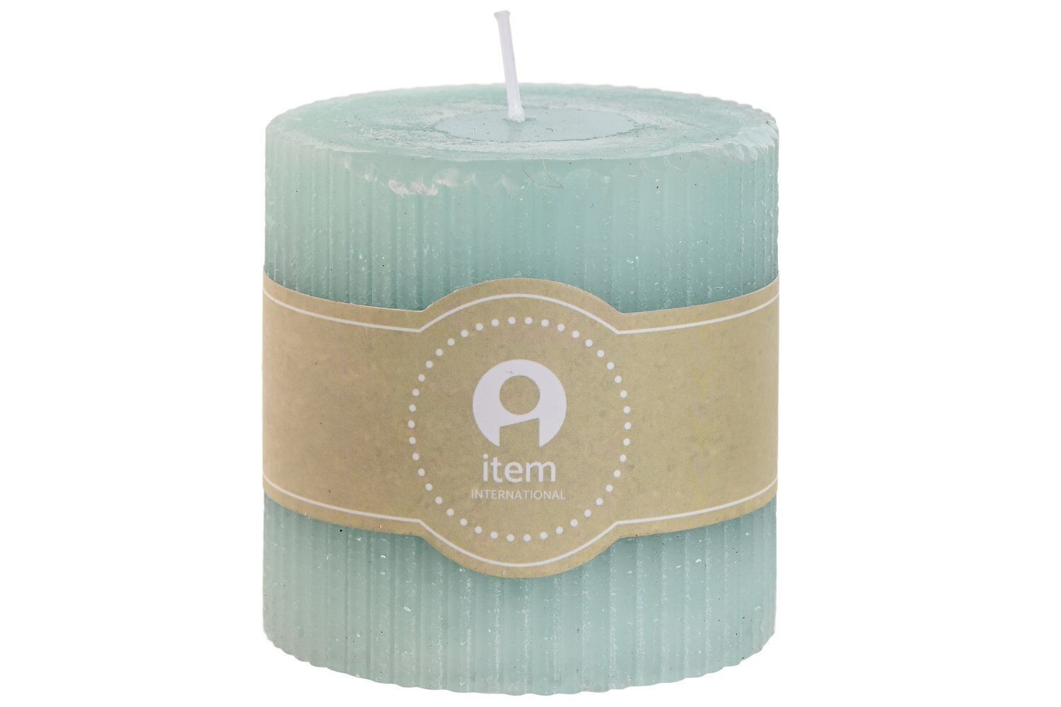 CANDELA IN CERA 7X7X7 220 GR. TURCHESE VE212599