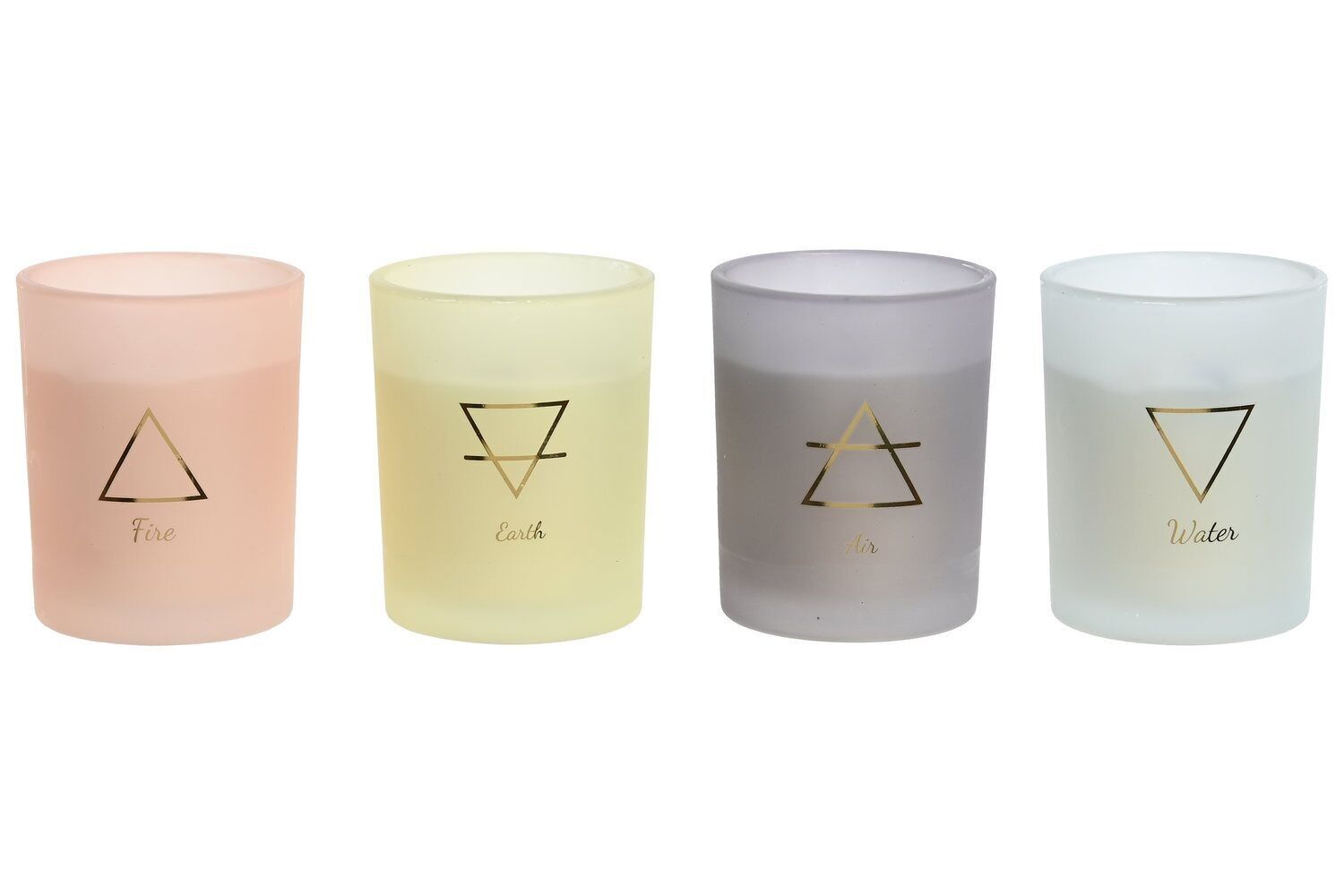 CANDELA IN CERA CRISTALLO 8X8X10 200 GR. 	ELEMENTI 4 SURT. DA213130