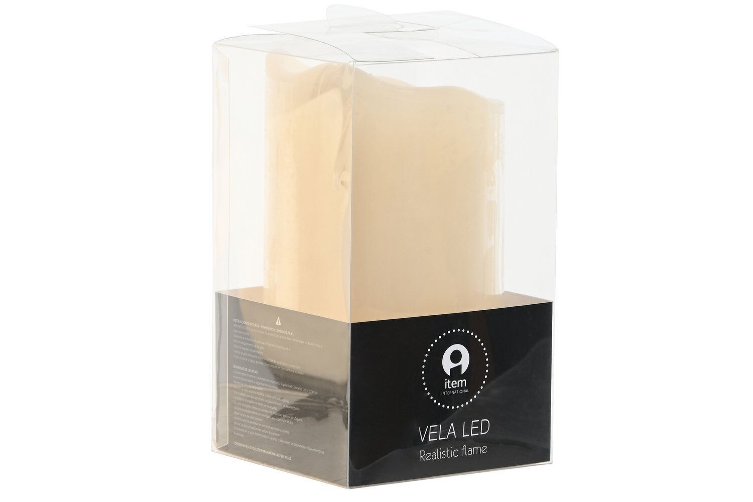 CANDELA CERA LED LED 7,5X7,5X12,5 165 GR, MOVIMENTO VE209673