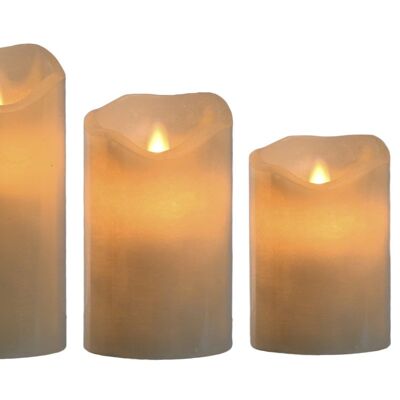 LED CANDLE SET 3 LED WAX 26X8X17 REMOTE CONTROL VE212598