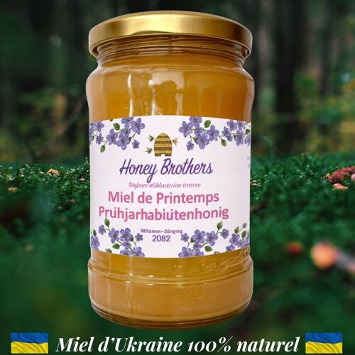 Miel de printemps Honey Brothers d'Ukraine 100% naturel 400g