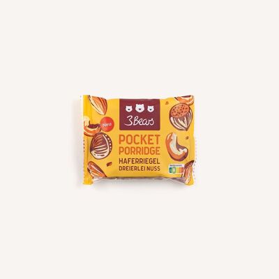 Haferriegel Pocket Porridge Dreierlei Nuss VE16