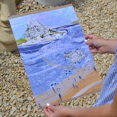 Marazion Beach Cornwall Art Print - Small