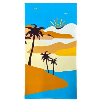 Microfiber beach towel 100% Polyester Dunes 90x170cm 250g/m²