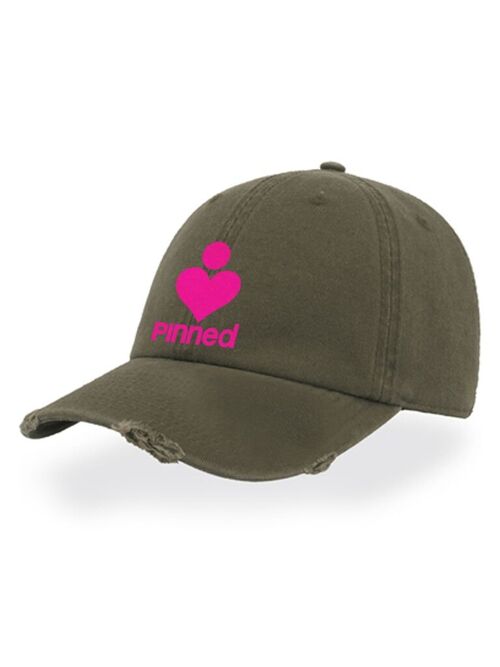 Cap PiNNED Neon Pink Velvet Destroyed