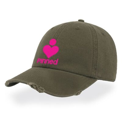 Cap PiNNED Neon Pink Velvet Destroyed