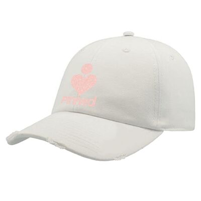 Casquette PiNNED Peach Glitter Destroyed