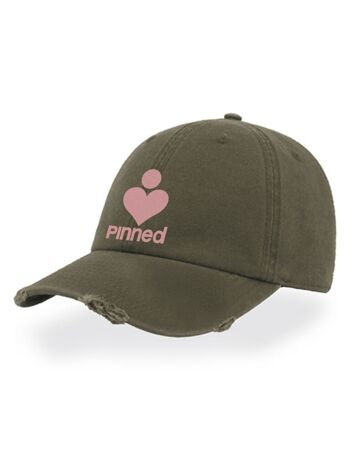 Casquette PiNNED Peach Velvet Destroyed 1