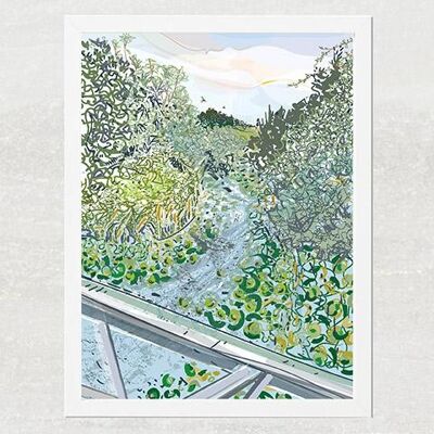 Wittenham Clumps Pooh Stick Bridge Art Print - Framed Small