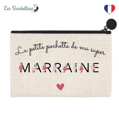 Pochette Marraine Lettres Fleuries