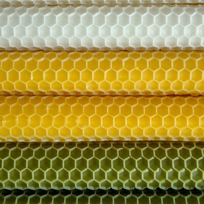 Honeycomb rolled beeswax taper candles