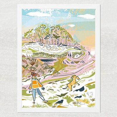 Wittenham Clumps Spring Art Print - Framed Small