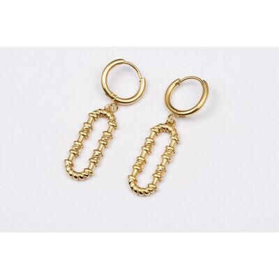 Boucles d'oreilles acier inoxydable OR - E60150080399