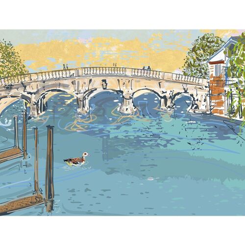 Henley On Thames Bridge Art Print - Framed Small