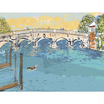 Henley On Thames Bridge Art Print - Framed Medium