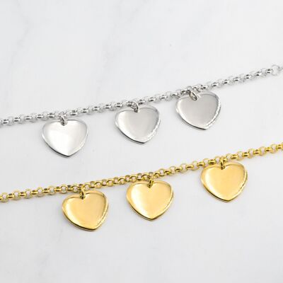 Bracciale con nappa a cuore grande