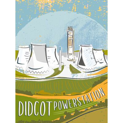 Didcot Powerstation Art Print - Framed Small