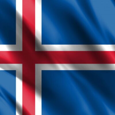 Bandera de País Islandia 90 x 150 cm - 100% poliéster