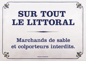 Carte postale - Sur tout le littoral : Marchands de sable et colporteurs interdits. 1