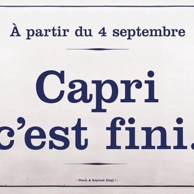 Carte postale - Capri c'est fini.